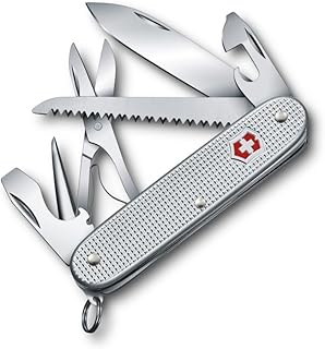 VICTORINOX(ビクトリノックス) ファーマー X ALOX シルバー スイス・アーミーナイフ 多機能 ナイフ アウトドア キャンプ はさみ付き 10機能を搭載したスイス製マルチツール 【国内正規品】 0.8271.26