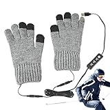 Fierudeng Guantes de Calefacción,Manoplas Calefactoras con Conexión USB,Calentadores De Manos con Calor Cálido | Ajustes de Temperatura para Hombres y Mujeres Actividades de Invierno al Aire Libre