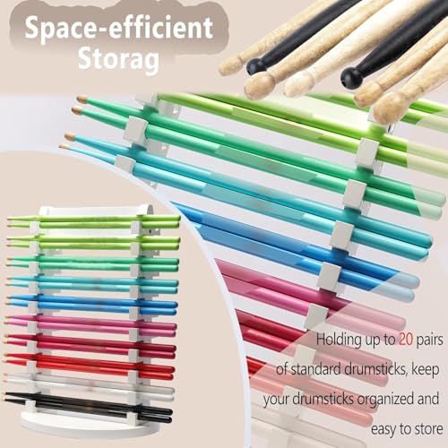 Soporte para baquetas con gran capacidad para 20 pares, para set de batería miniatura 4