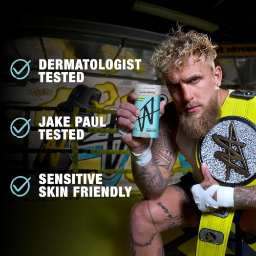 Image of W By Jake Paul Men's Aluminum-Free Deodorant, Sensitive Skin Friendly, Dermatologist Tested, Vitamin-Infused Deodorant for Men, Wave Breaker Scent, 2.6 oz