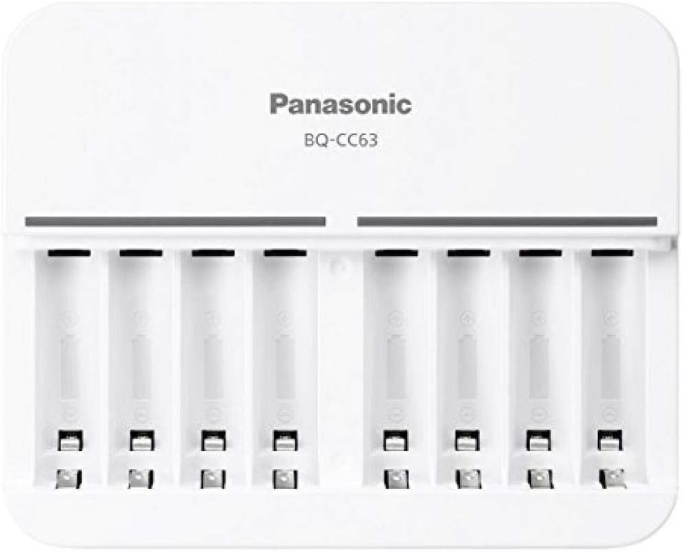 Eneloop Panasonic Intelligent Premium Charger for 1-8 NI-MH Batteries AA/AAA,White