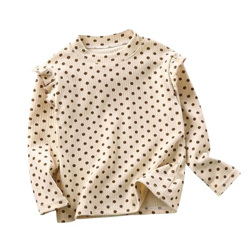 Cute Crop Top for Girls Floral Base Shirt Girls' Flying Sleeve Autumn T Shirt Little Girls All Flying Sleeve Base Shirt