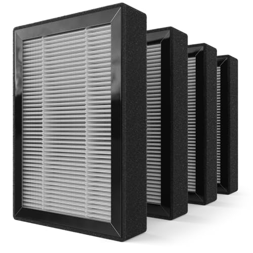 LV- H128 Ersatzfilter für LEVOIT LV- H128, PUURVSAS (HM669A), ROVACS (RV60) Luftreiniger, LV- H128- RF, 4 Stück