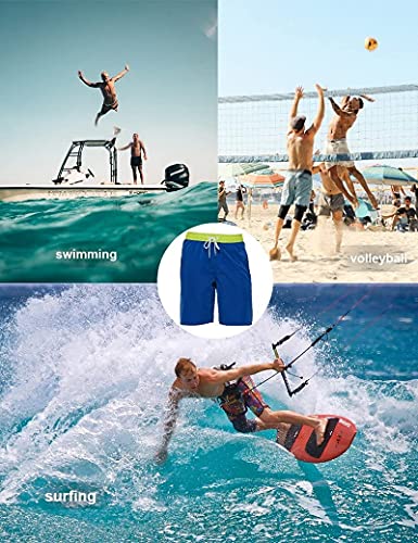 Silkworld Mens Swim Shorts Quick Dry Sports Beach Shorts With Pockets,Black,X-Large #TOP4