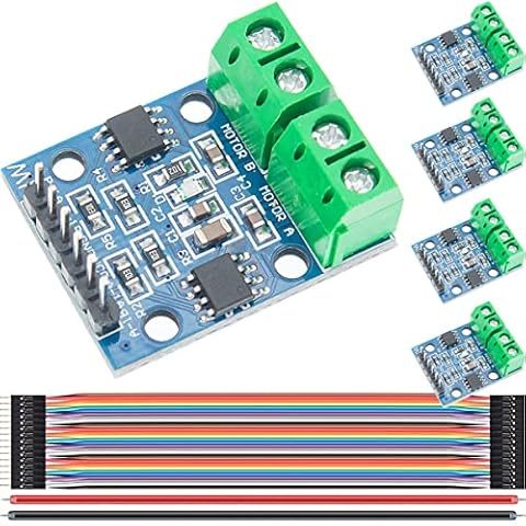 DAOKAI L9110S DC Stepper Motor Module, 5Pcs Dual-Channel H-bridge DC Stepper Driver Board 2.5-12V Motor Driver Controller Module LED Lights for Arduino Stepper Motor Smart Car Cover