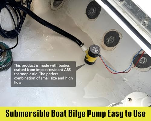 6699 Boat Bilge Pump 12V DC with 3.3ft Power Cord 750 GPH Maximum Flow Rate for Marine Yacht Kayak Canoe and Small Boats Efficient Water Removal System with Durable Design and Easy Installation - image 2