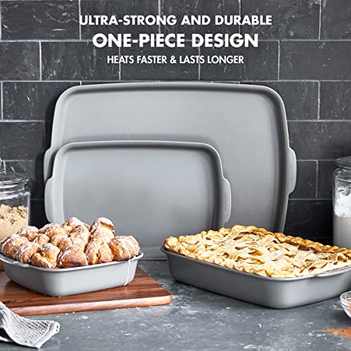GreenPan-Premiere-Ovenware-Healthy-Ceramic-Nonstick-4-Piece-Warp-Free-Bakeware-Set-Rectangular-and-Square-Baking-Pan-QuarterHalf-Sheet-Oven-Broiler-safe-to-600F-Dishwasher-Safe-PFAS-Free-Gray
