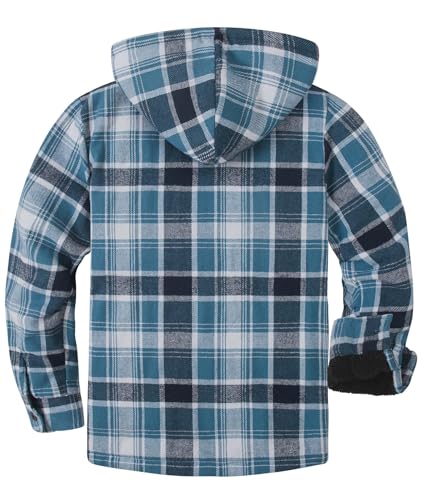 Image of SCODI Men's Flannel Jacket Sherpa Lined Plaid Fleece Hoodies Zip Up Coat