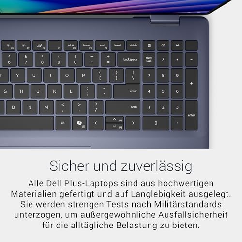 Dell 16 Plus 2-in-1 Laptop Copilot+ DB06250 – 16 2.5K (2560 x 1600) Touch, HDR600, Intel Core Ultra 7 Series 2, 16GB LPDDR5X, 1TB SSD, Windows 11 Home, FHD-Kamera, QWERTZ-Tastatur, Indigo Blau