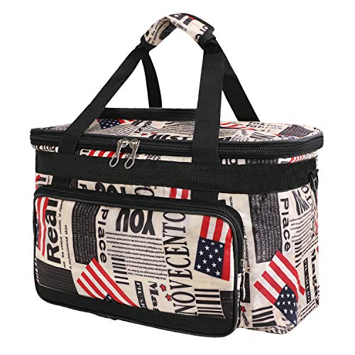 Image of Starsouce Large Capacity Art Supply Organizer Tote Bag - Padded Craft Storage with Adjustable Shoulder Strap, Foldable Travel Caddy for Brushes, Markers, Sketchbook, Watercolor Palette & More
