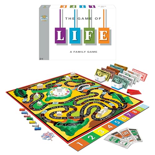 The Game Of Life With 1960 Artwork & Gameplay, Winning Moves Games USA, Classic Game: Original 1960's Version, Spinner, Mountains, Insurance, Career...