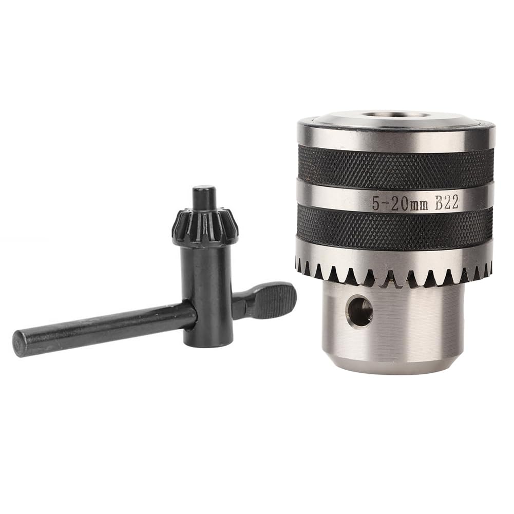 Xnuiasqe For Metalwork Cnc Lathe Bench Drill Chuck 5-20Mm B22 Heavy Duty Drill Chuck With Key Type Drill Chuck 5-20Mm