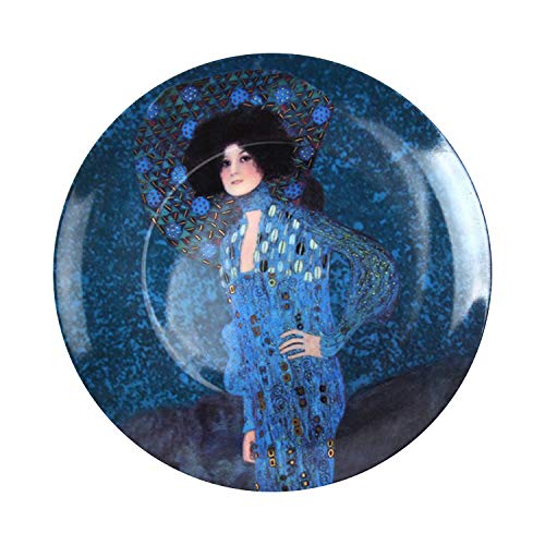 SHINING 8 Inch Creative Oil Painted Klimt System Bone China Dinner Plates Steak Fruits Dessert Dish Home Decor Tableware Soup Salad Plate (Emily)