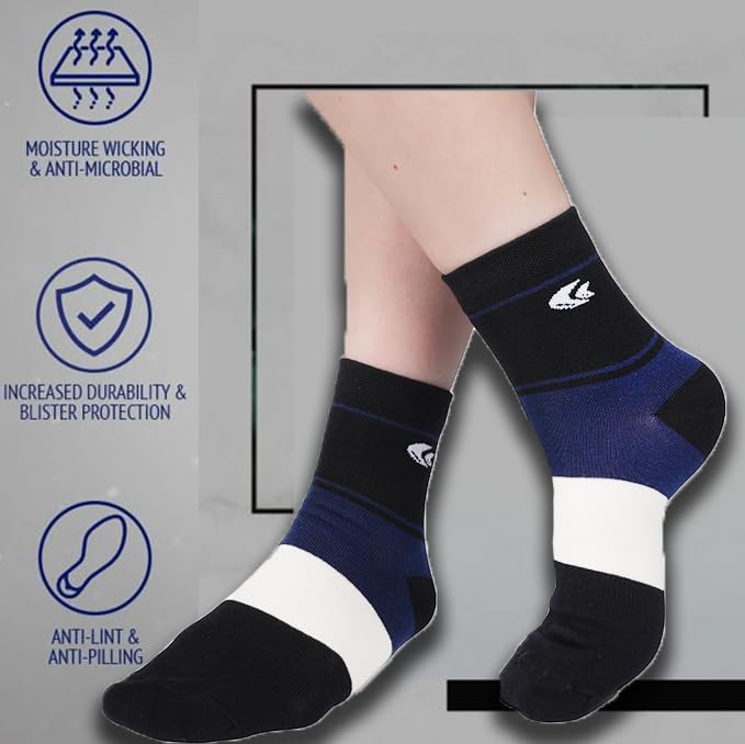 Image of Allen Cooper Pure Cotton Socks Pack of 3 /5 Ankle /full Length Free Size Mens and Womens