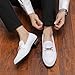 Men's Velvet Loafers, Mens Dress Shoes with Gold Chain, Classic Suede Loafers Slip-On Smoking Slippers, Penny Party Wedding Driving Shoes for Men, White