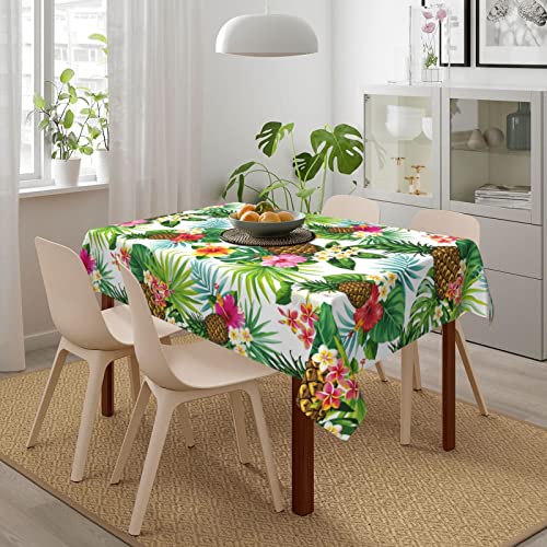 Deyimeri Rectangle Tablecloth Wrinkle Resistant And Waterproof Indoor Outdoor Tablecloths For Rectangular Tables Pineapple Designed Table Cover 54''X72'' #TOP4
