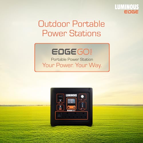 Image of Luminous Edge GO P1000 Portable Power Station | 800W Output | 576 Wh | Fast Charging | Powers Multiple Devices | for Campers, Outdoor Shoot, Travel, Outdoor Parties, & Home Back-up | 5 Year Warranty