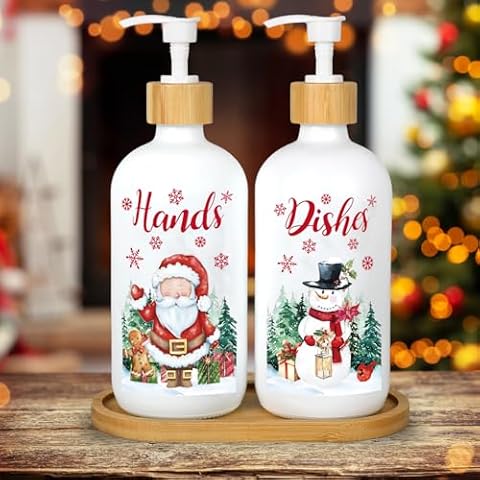 JarThenaAMCS Christmas Soap Dispenser Set Cover