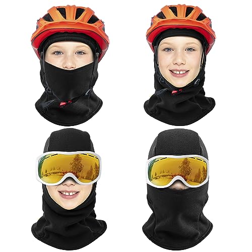 Ski Mask Balaclava for Kids Cold Weather Warm and Winter Windproof Fleece Caps Boys Girls Full Face Mask 2 Packs2