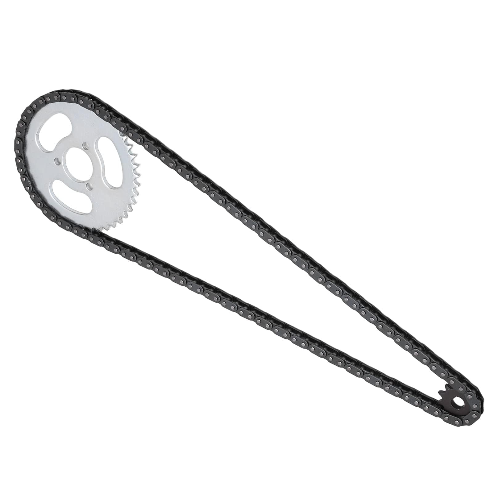 T8F Catena con pignone anteriore e posteriore, Set di pignoni per catena motore in acciaio Catena con pignone di trasmissione ad alta potenza per mini motociclette e kart ATC modificati