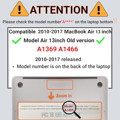 Funda MacBook Air 13 de Plástico Rígido Antideslizante Estampado Cuadros con Cubierta de Teclado 3