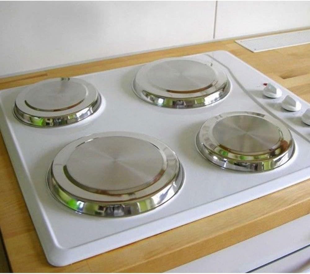 Viccilley 4pcs Hob Covers, Reusable Stainless Steel Kitchen Oven Cooker