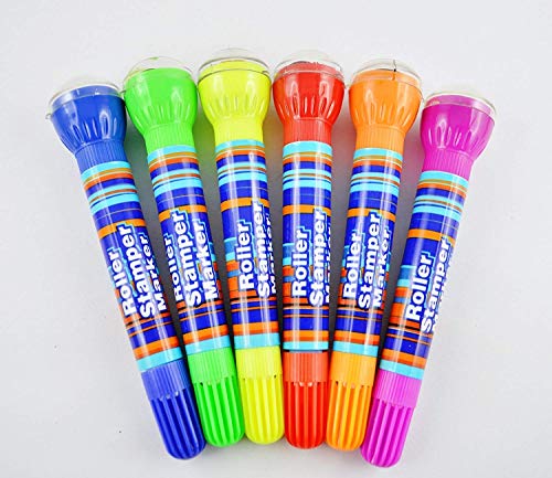 deziine Marker Pen Roller Stamp With Water-Based Ink Highlighter For Kids Project Book