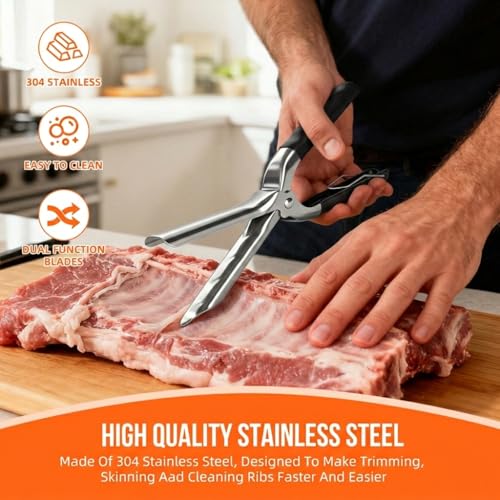Herramienta para remover membrana de costillas acero inoxidable miniatura 4
