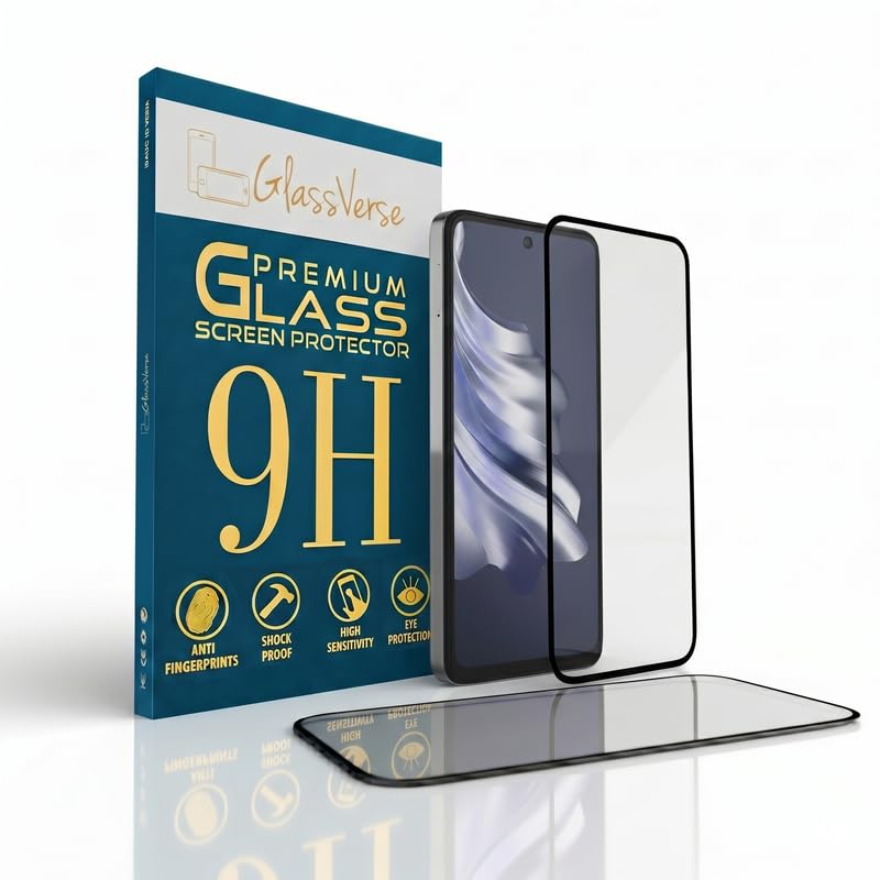 Image of GlassVerse 9H Gorilla Tempered Glass for Tecno Spark 20 Pro | HD Clarity Screen Protector, Ultra Strong 9H Protection, Edge to Edge, Case Friendly, Hassle-less Installation Kit Included. (Pack of 2)
