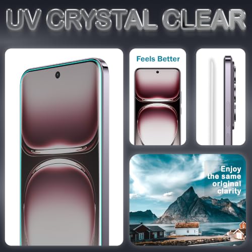 Image of FIRST MART Matte UV Tempered Glass for Oppo Reno 12 Pro and Oppo F29 Pro | Anti-Glare Curved Screen Protector, 9H Scratch Resistant, Fingerprint Compatible, Case-Friendly | Pack of 1