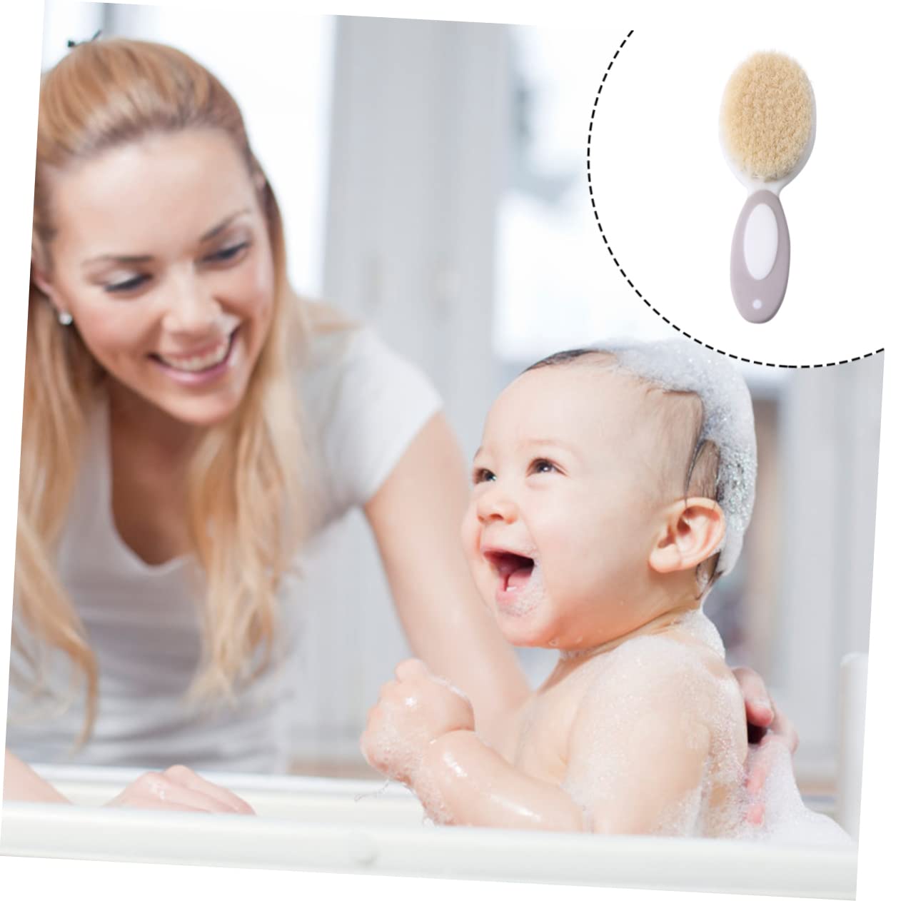 ibasenice 6 Pz Set Di Shampoo Per Bambini Spazzola Per Neonato Bagnetto Spazzole Da Bagno Per Bambini Pettine Per Toelettatura Infantile Lana Bambino Scrubber Multifunzione