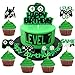 31 Stück Tortendeko Geburtstag Videospiel Torten Deko Gaming Dekoration Cupcake Kuchen Geburtstag Kuchen Deko Jungen Kinder Tortenaufleger für Kindergeburtstag Spiel Thema Party Dekoration(Grün)