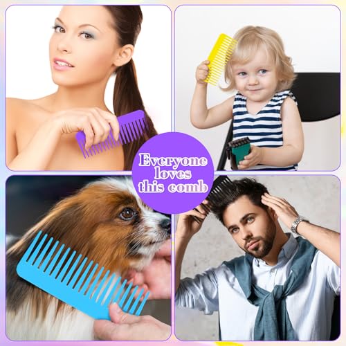 70 Peines Desenredantes de Dientes Anchos para Cabello Rizado miniatura 7
