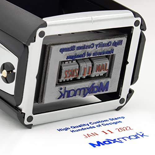 Heavy Duty Date Stamp With Your Custom Text, Self Inking Stamp - Choice Of Ink Color) #TOP3