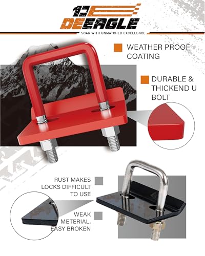 Image of DEEAGLE Hitch Tightener Anti Rattle Stabilizer for 1.25 inch to 2 inch Trailer Hitches Reduce Movement On Hitch Mount Cargo Carrier Bike Rack Boat, RV Accessories, Red