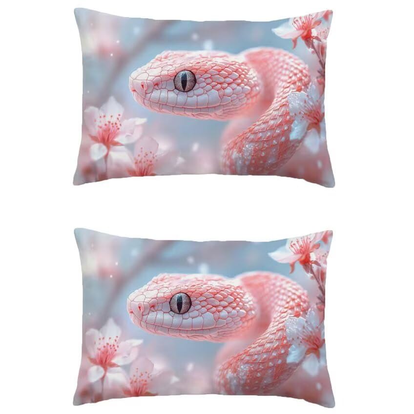 Housse coussin exterieur serpent 60x80 lin étanche de luxe