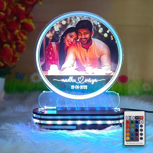 lampees Acrylic Personalized 3D LED Photo Lamp for Couples| Photo...