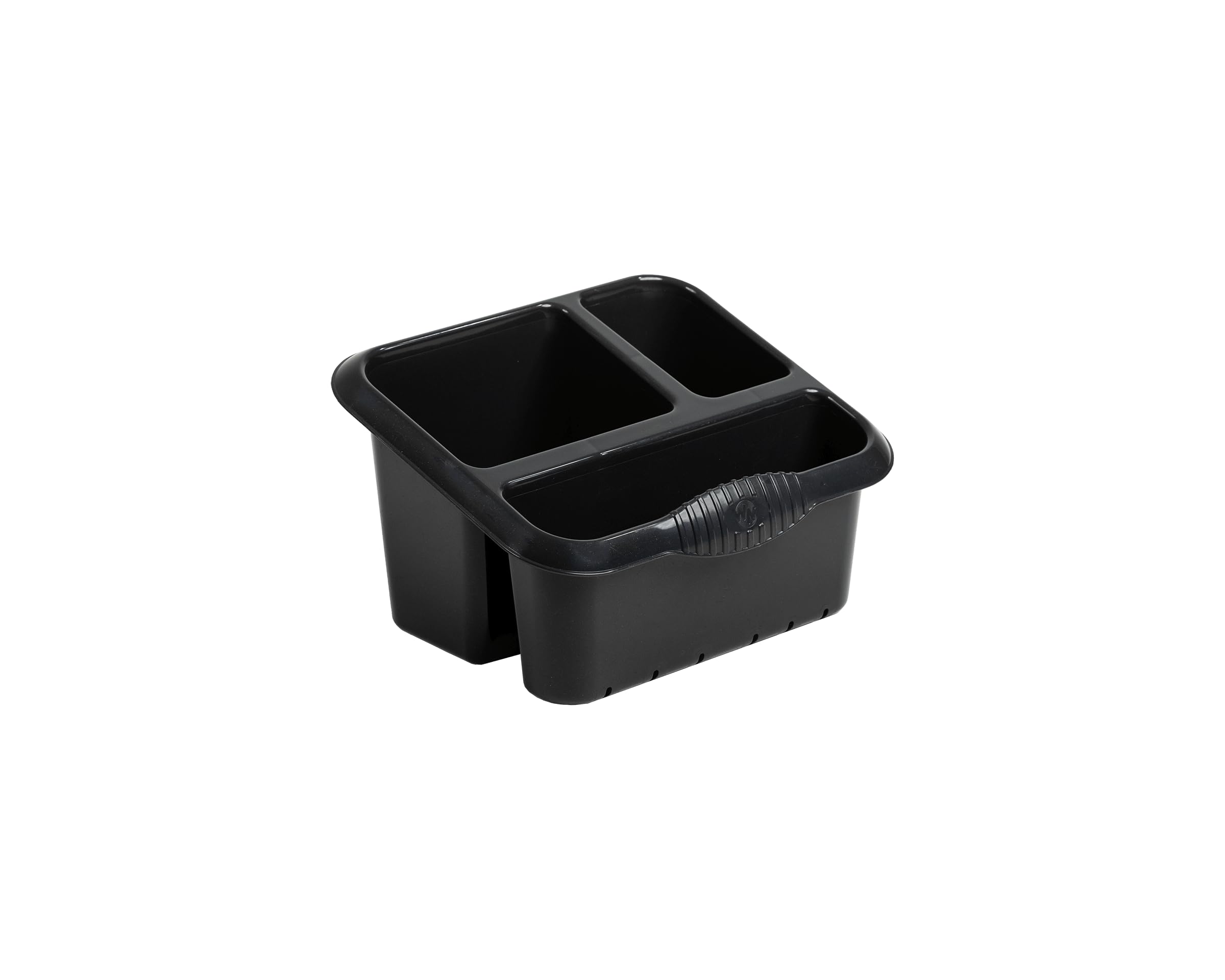 Homey Mart Large Dish Drainer, Rectangular Washing Bowl 39cm, Large Cutlery Tray, Sink Tidy Organiser, Kitchen Caddy, Square Bowl 32cm,Laundry Basket, 25L & 50L Swing bins - Black - Sink Tidy