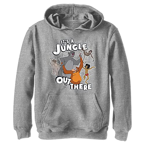 Sweat à capuche enfant Jungle Book Out There en gris chiné taille S