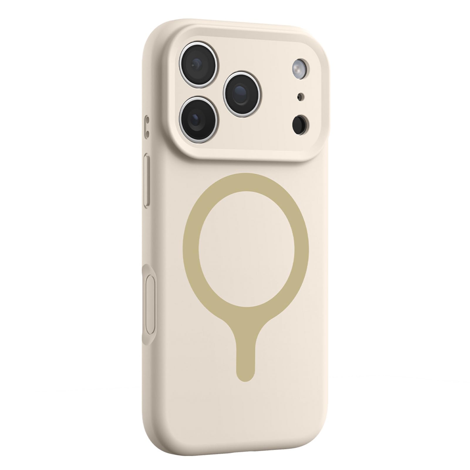 Coque iPhone 17 Air en silicone liquide blanc avec protection d'objectif et charge sans fil