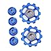 Happyyami 2pcs Rear Derailleur Guide Wheel Pulley Aluminum Alloy Easy to Use Install for Bike Derailleur