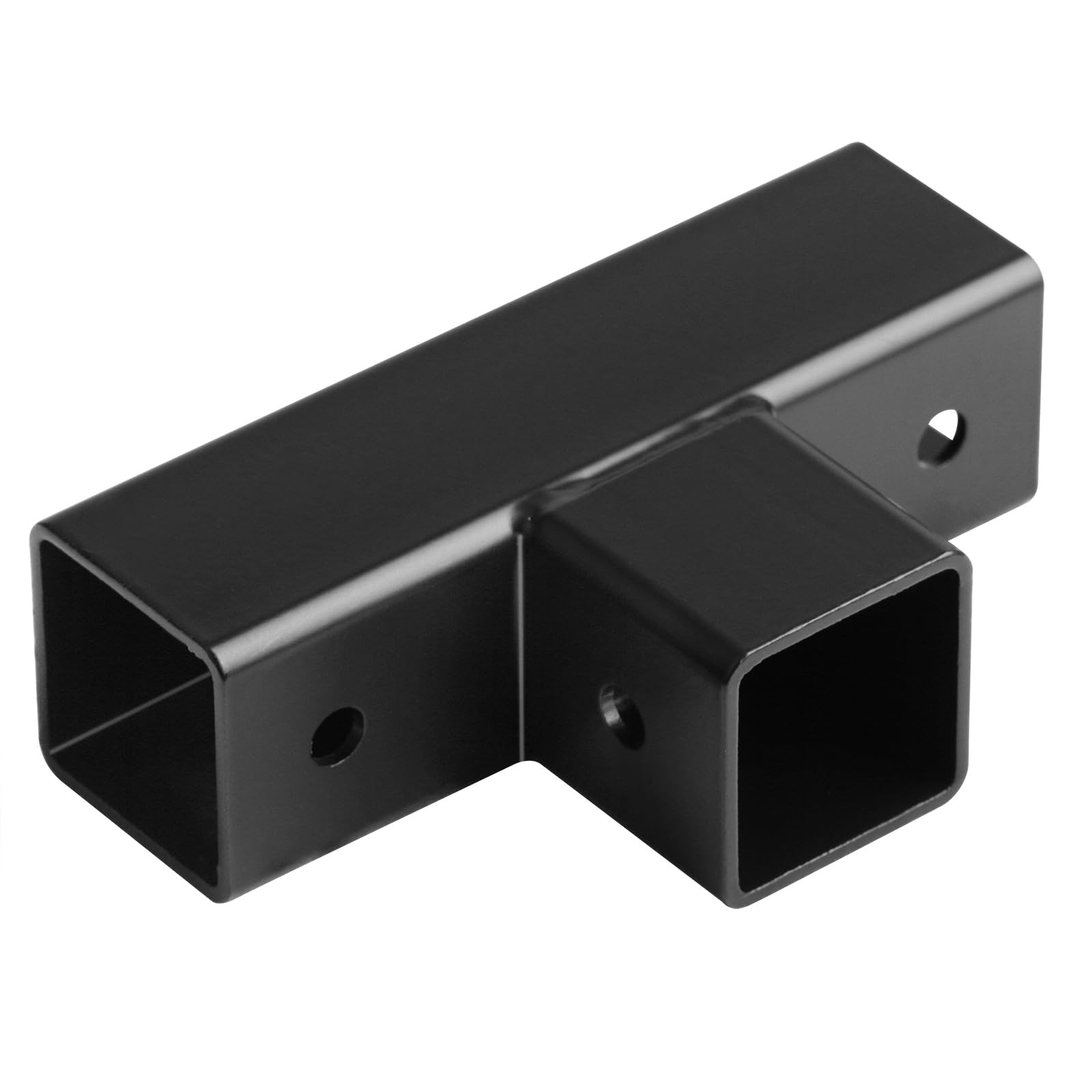 Connecteur tube carré résout jeu fixation angle T 3 voies noir 6pcs