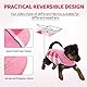 CITÉTOILE Warme Hundemantel Winter, Hundemantel mit Bauchschutz, Wintermantel für Hunde mit Reflektierend, Wendbarer Hundejacke Hundekleidung mit Geschirrloch, Rosa, S