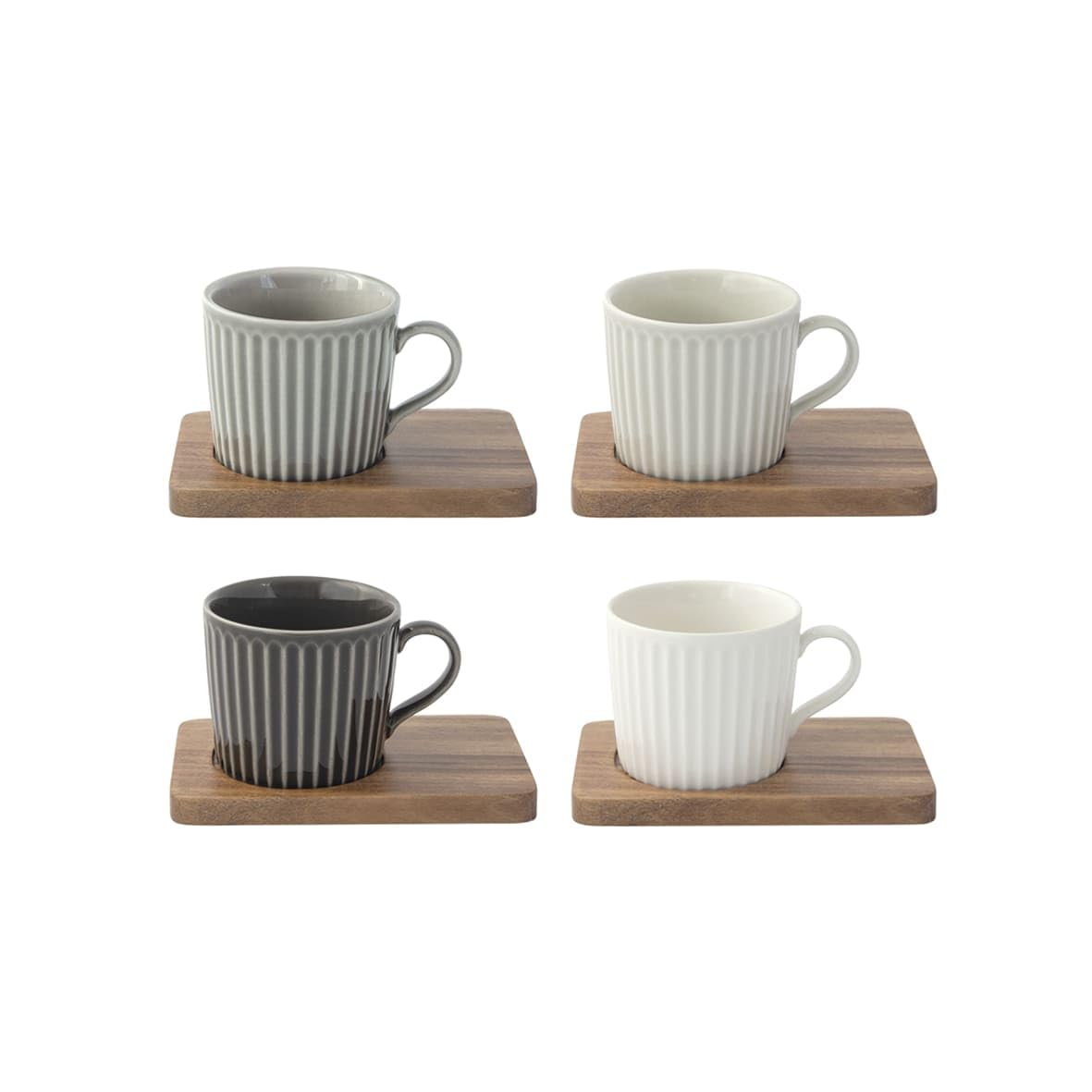 Tasses espresso Easy Life en porcelaine fine assortie Take A Break