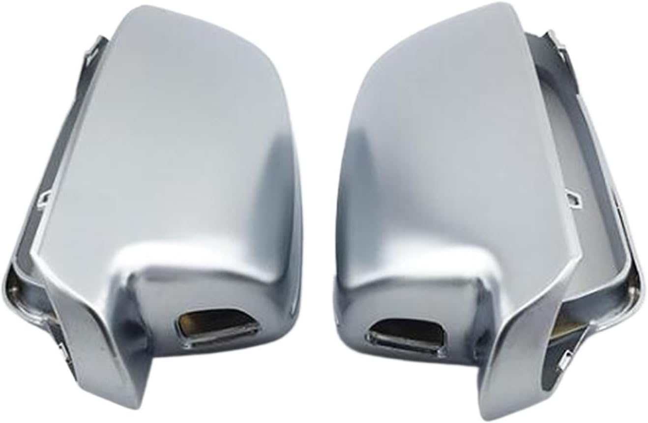 Car Mirror Cover Compatible With A4 B8.5 A3 A5 S5 RS5 Matte Chrome Silver Rearview Mirror Cover Protection Cap Car Styling(With Side Assist)
