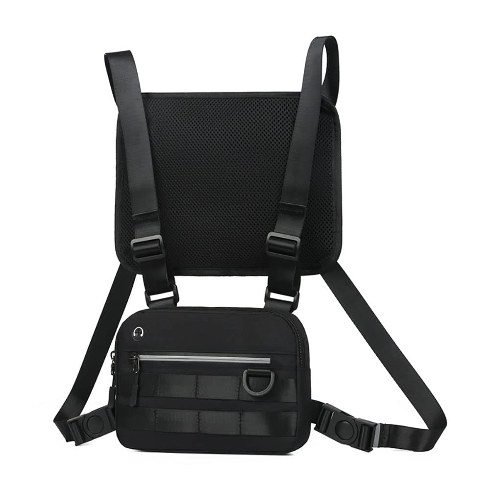 IDOEASE Camouflage Chest Pack Bag for Men Water Resistant Running Lightweight Vest Packs Utility Pack for Outdoors-image-37