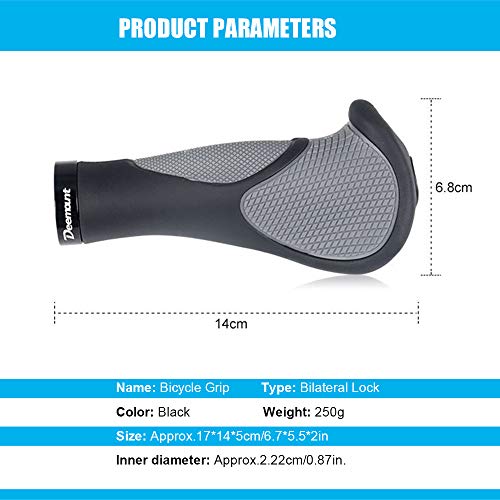 Andoer Alças da tampa do punho da buzina de borracha para mountain bike Tampa do punho da bicicleta