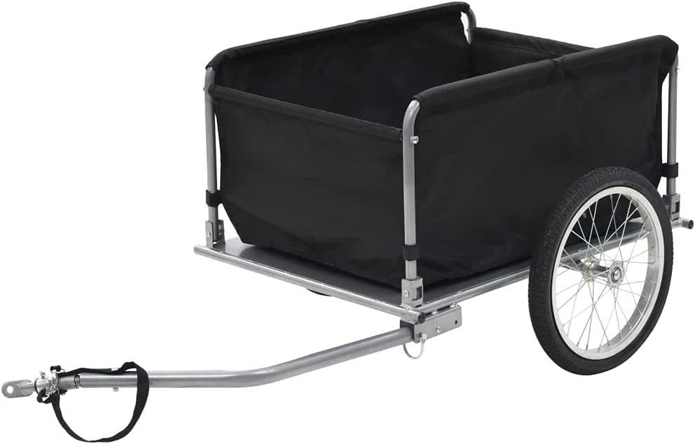 vidaXL Cargo Trailer Black Yellow Photo