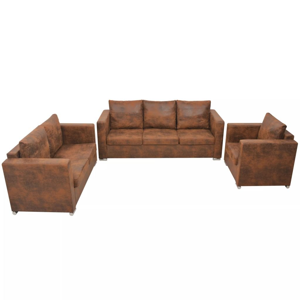 Chusui 3-częściowy zestaw sof, sofa rozkładana, sofa do salonu, sofa kanapa, nowoczesne sofy zamszowe