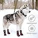 Hundeschuhe pfotenschutz mit Anti-Rutsch Sohle, reflektierendem Riemen, Klettverschluss wasserdicht Schneeschuhe für mittelgroße große Hunde 4 Stück Rot XS